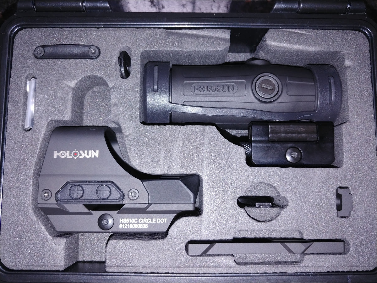 Holosun HS510C with Magnifier + Carbon Fiber & Polycarbonate Cover 