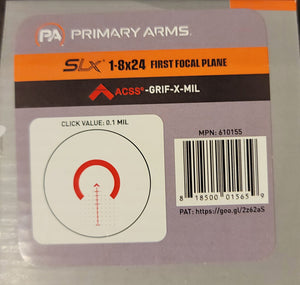Primary Arms SLx 1-8x24  ACSS Griffin X MIL